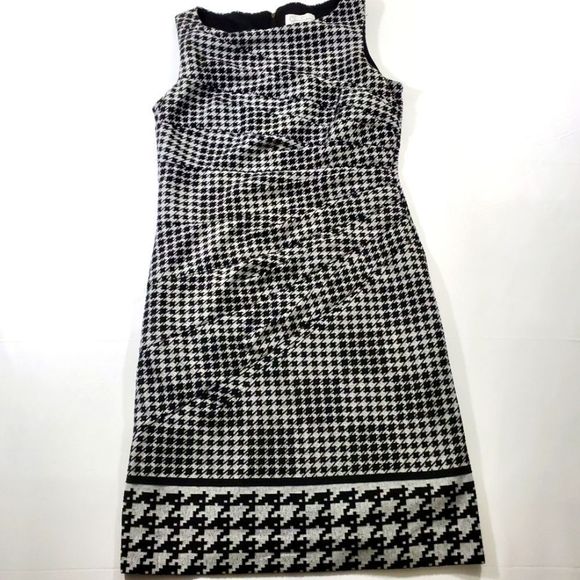 Sleeveless Houndstooth Bodycon Dress with by Jessica Simpson Size 10 #113 - Picture 2 of 10